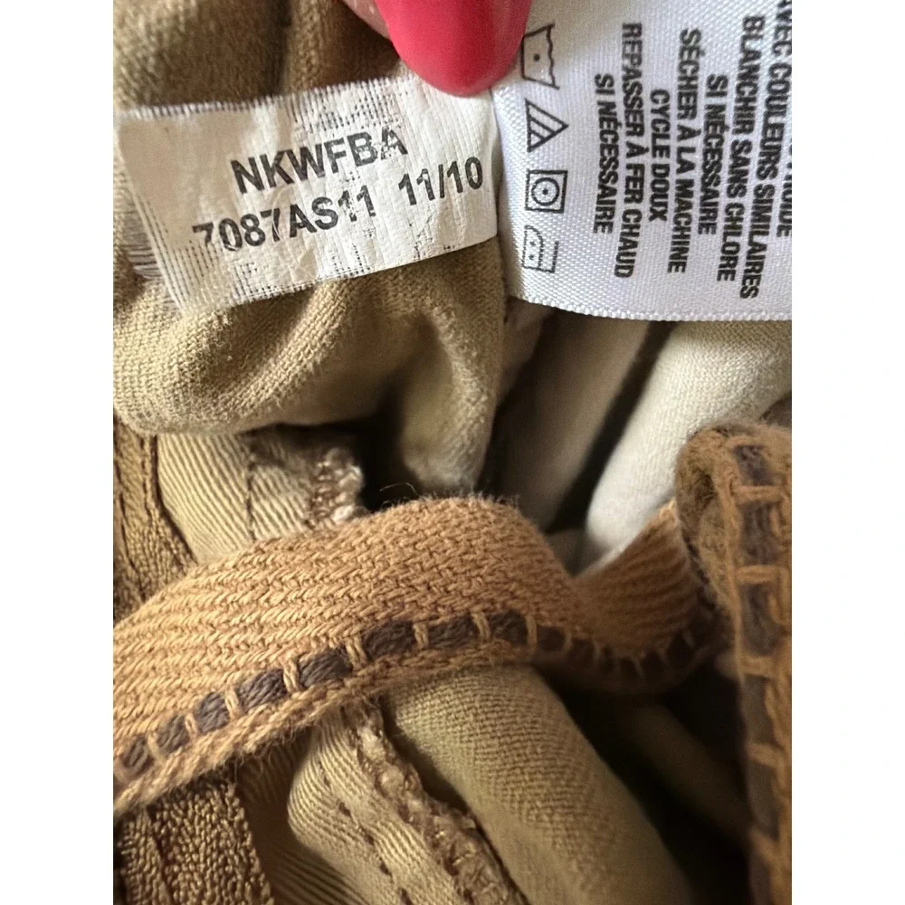 Aeropostale Mens Khaki Cargo Shorts Y2K baggy Paratrooper Thick Cotton Size 33